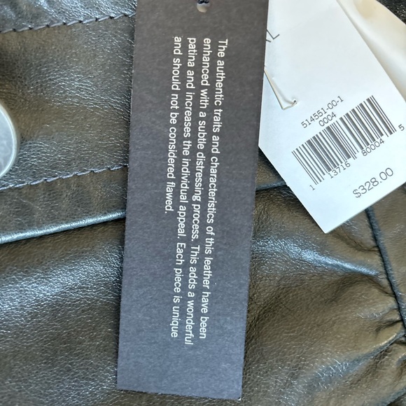 NWT Banana Republic black vintage genuine leather jacket early 2000s size XL! - Picture 7 of 7